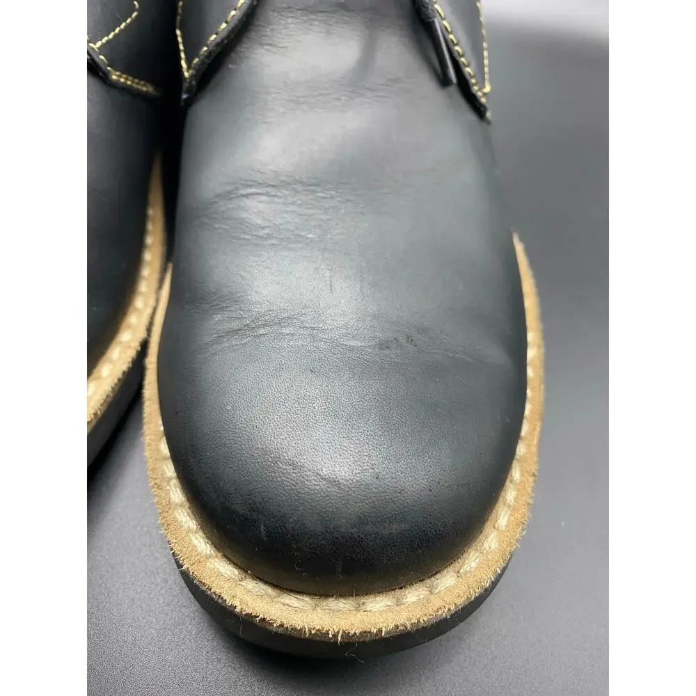 Original Penguin Black Leather Chukka Boots Men's US-8 UK 7
